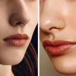 Load image into Gallery viewer, G23 Titanium Nose Ring CZ 16G Hinged Segment Ear Cartilage Tragus Earrings Helix Daith Hoop Septum Clicker Piercing Jewelry 1pcs

