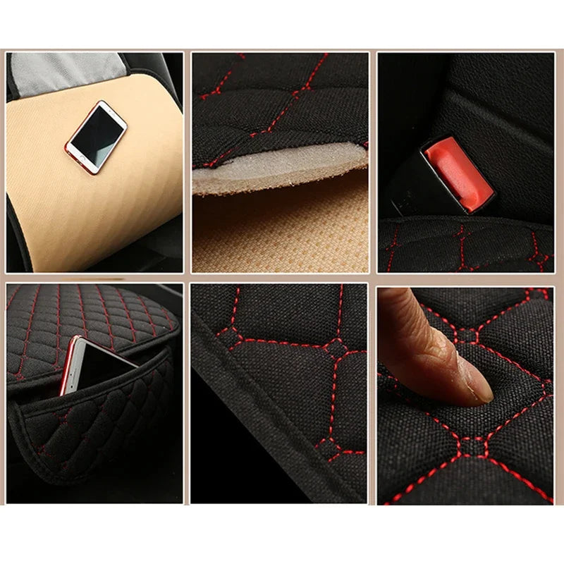 Universal Flax Car Seat Cushion 5 Seat Automobiles Accessories Auto Styling Fits 99% Of Cars