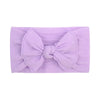 1PCS New Cotton Solid Baby Headband For Girls Kid Wide Bow Knot Turban Elastic Hairbands Handmade Headwear Baby Hair Accessories