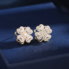 CARLIDANA 3pcs/Set Luxury Rotatable Flower Pendant Necklace for Women Anxiety Release Ring Spinning Clover Jewelry Gold Color