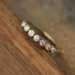 Load image into Gallery viewer, Huitan Minimalist Gold Color Wedding Rings for Women Paved Dazzling Crystal CZ Stone Simple and Elegant Rings New Trendy Jewelry
