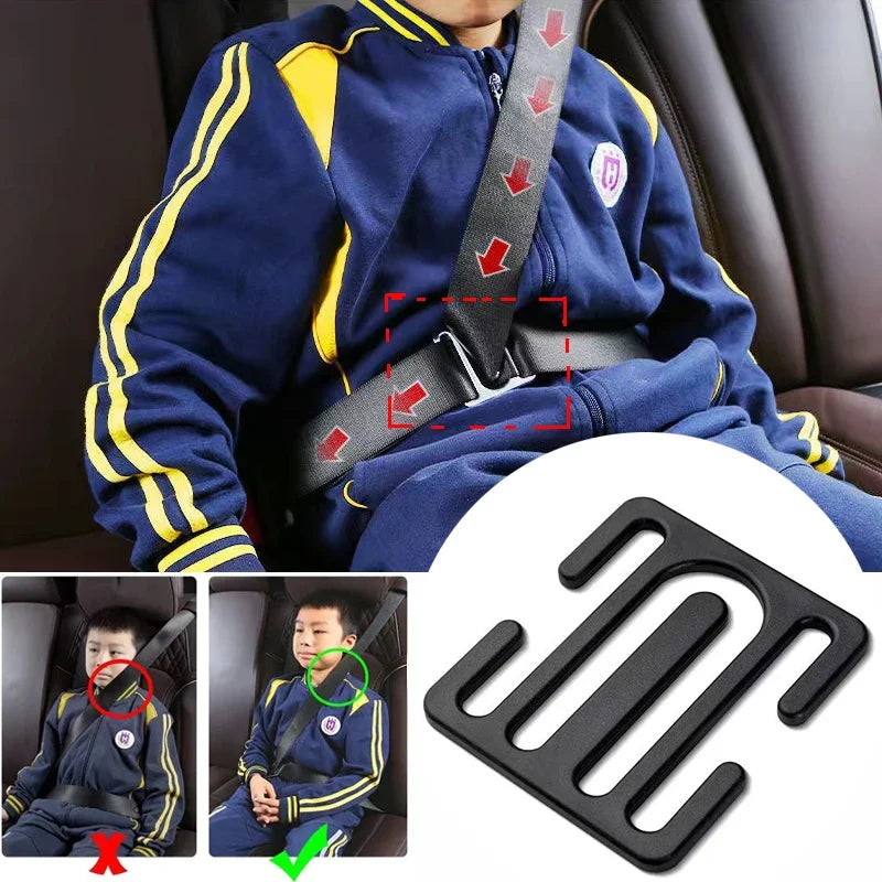 Car Safety Belt Adjuster Children Seat Belt Retainer Anti-Neck Seatbelt Positioner Stopper Kids Shoulder Guard Buckle Accessory