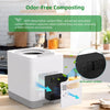 3.8L Electric Kitchen Composter, Smart Countertop Compost Bin Indoor/Outdoor, Odorless Electric Composter for Kitchen