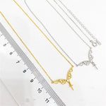 Load image into Gallery viewer, DIY Pearl Accessories S925 Pure Silver Set Chain Empty Support Fashion Pendant with Silver Chain Women's 8-12mm Round L036
