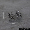 Unique Design Minimalist Gothic Dark Style Metal Black Spider Earrings For Women Piercing Stud Earrings Personality Jewelry