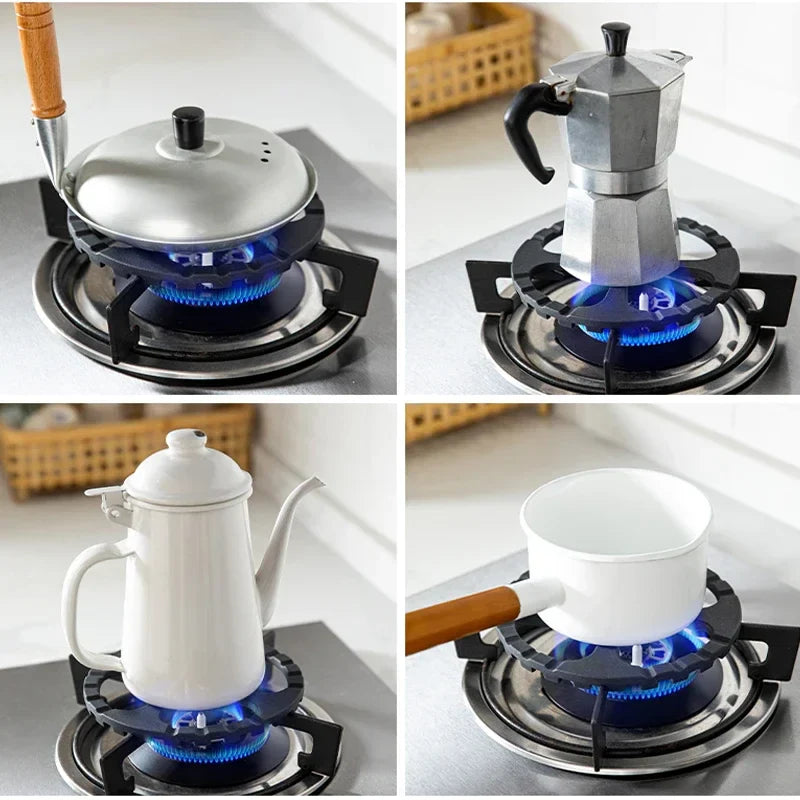 SHIMOYAMA Iron Gas Stove Cooker Plate Coffee Moka Pot Stand Kitchen Stovetop Reducer Ring Holder Durable Coffee Maker Shelf