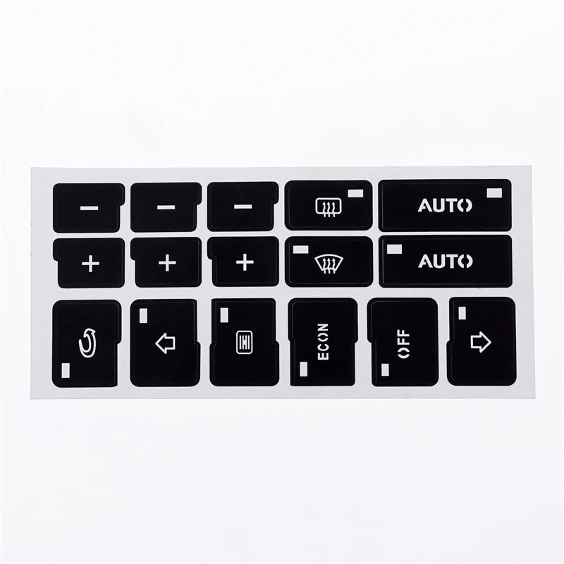 1 Pc for Audi A4 B6 B7 2000-2004 16 Keys Car Air Condition AC Climate Control Button Repair Stickers Car Decal Decor Accessory