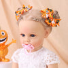 6/12/20Pcs/lot Christmas Day Hairpin Ribbon Cheer Up Hairclip Funny Pumpkin Head Halloween Hair Clips for Kids Hair Accessories