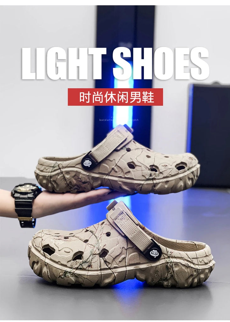 Summer Men's Casual Sandals Fashion Mens Light Waterproof Shoe Male Non-Slip Chef Shoes for Men Comfortable Water Beach Slippers