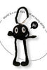 Funny Black Long Leg Big Eyes Doll Keychain Pendant Decorative Accessories Cartoon Home Decro Gift