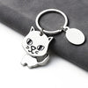 1pcs Creative Cartoon Cat Dog Metal Keychain Cute Animal Key Ring Charms Pet Lovers Souvenir Bag Pendant Ornaments Accessories