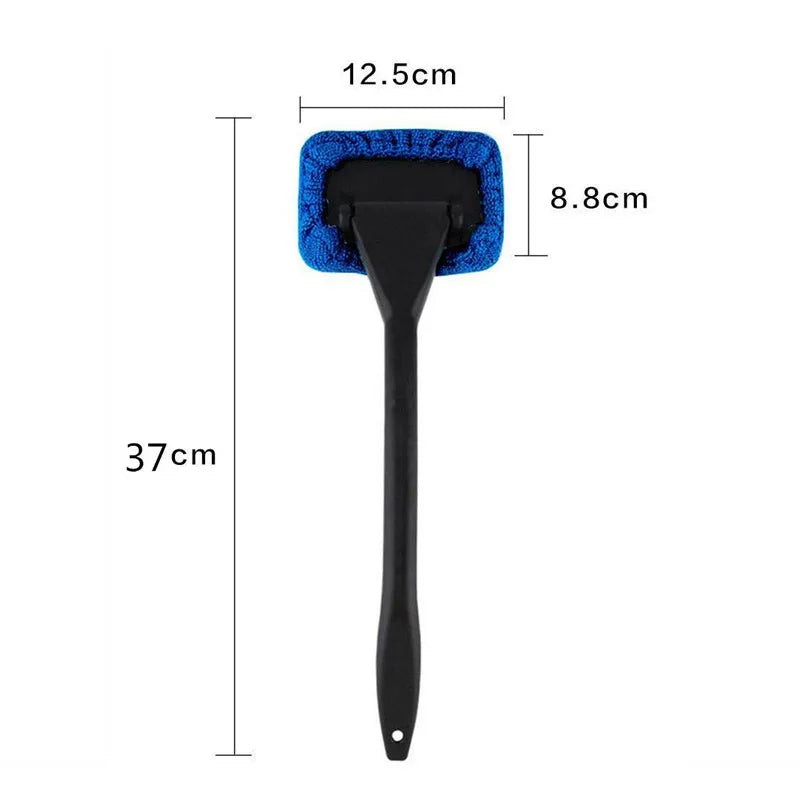 Car Window Brush Defogging Cleaner Windshield Wiper Microfiber Brush Automatic Towel Cleaning Tool With Handle Car Accessories