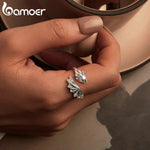 Load image into Gallery viewer, BAMOER Dragon Ring 925 Sterling Silver Adjustable Animal Rings Dragon Jewelry Gifts for Women Teens Girls SCR1017-E
