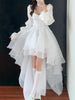 Pure Color Fairy Midi Dress Women White Elegant Evening Party Dress Beach 2024 Spring Casual Long Sleeve Fashion Dress Korean