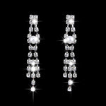 Load image into Gallery viewer, Luxury Simulated Pearl Tassels Bride Wedding Necklace Earing Set Crystal Zircon Wedding Bridal Jewelry For Women Bijoux Gift
