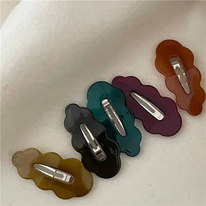 2pc Elegant Jelly BB Hairpin Hairgrip Hair Clips for Girls Women Kids Childs Vintage Crab for Gift Hair Accessories
