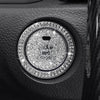 Car Start Switch Button Auto Decorative Diamond Stickers Rhinestone Ring Circle Trims Protective Cover Car Accessories 2Pcs/set