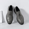 New Classic Mens Oxford Dress Shoes Black Gray Brown Genuine Leather Calfskin Men's Shoes Handmade Lace Up Formal Wedding Shoes