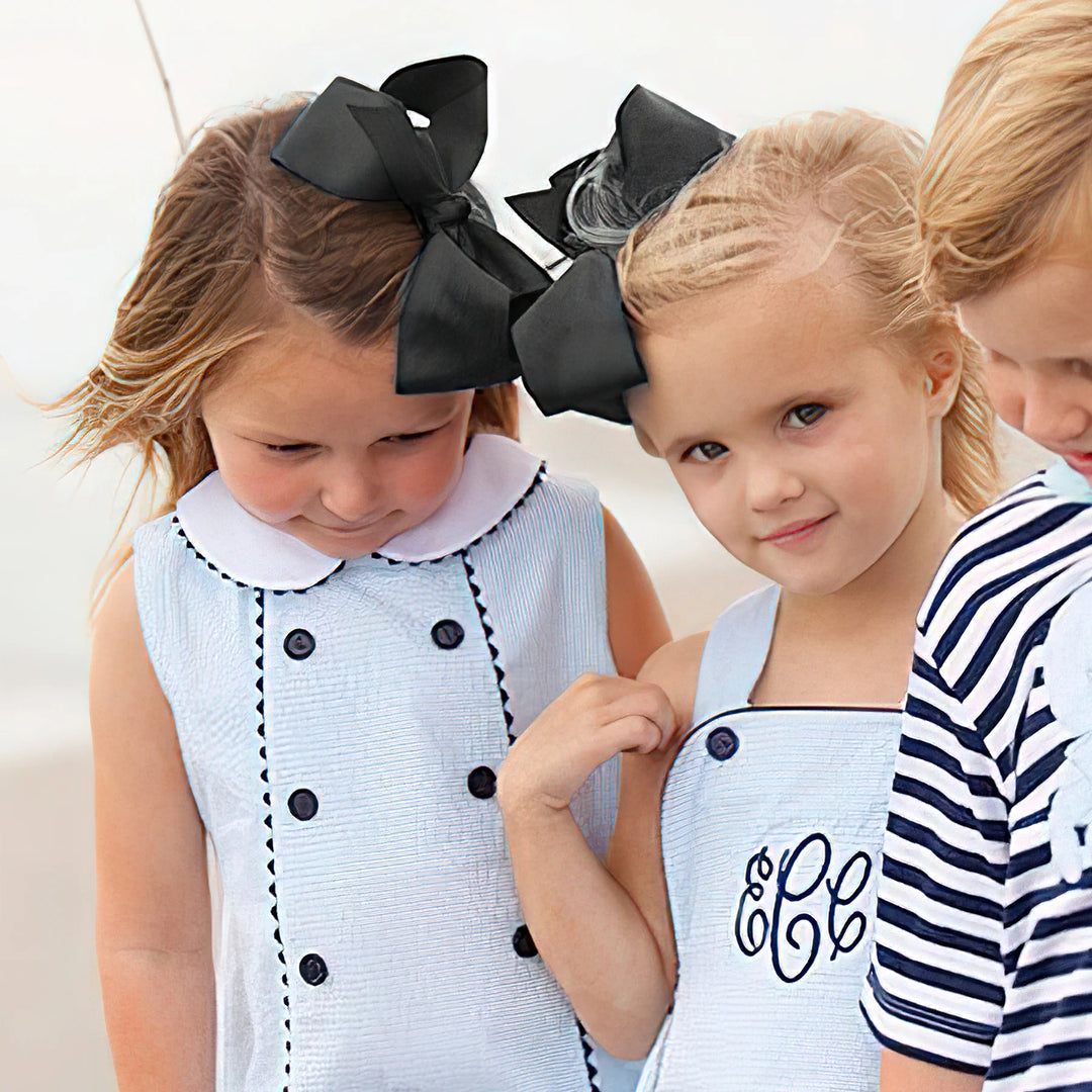 2Pcs/lot 6''Solid Color Grosgrain Ribbon Bows Hair Clips For Cute Girls Large Handmade Hairpins Barrettes Kids Hair Accessories