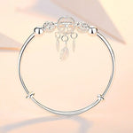 Load image into Gallery viewer, 1pcs Copper Alloy Silver Plated Bracelet Ladies Cold Wind Dreamcatcher Leaves Tassel Turn Beads Jewelry
