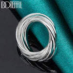 Load image into Gallery viewer, DOTEFFIL 925 Sterling Silver Five Circle Coil Ring For Women Wedding Engagement Party Fashion Charm Jewelry
