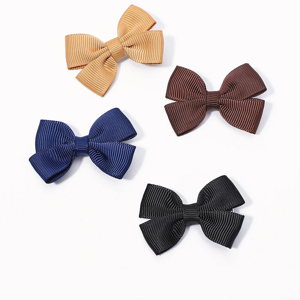 5/15/20Pcs/Set Solid Hairpins for Baby Grosgrain Ribbon Bows Hair Clips Boutique Handmade Headwear Girls Kids Hair Accessories