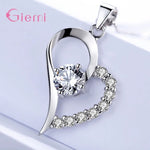 Load image into Gallery viewer, 925 Silver New Arrival Multifarious Peach Heart Shape Fashion Wedding Engagement Gift Necklace Earrings Jewelry Sets
