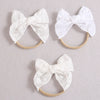 Headband for Baby Girls White Soft Lace Hair Bows Elastic Soft Seamless Hairband Newborn Kids Headwear Baby Hair Accessories