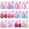 1 Pcs 4.5" jojo clip JoJo Bows Jojo Siwa Rainbow Printed Knot Ribbon Bow Hair Clip Children Hair Accessories  972-J