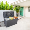 120gal 460L Outdoor Garden Plastic Storage Deck Box Chest Tools Cushions Toys Lockable Seat Waterproof