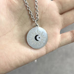 Load image into Gallery viewer, TV Series คาธ The Eclipse Cosplay Ayan Khaotung Moon Star Circular Pendant Titanium Steel Necklace Lovers Jewelry Accessories
