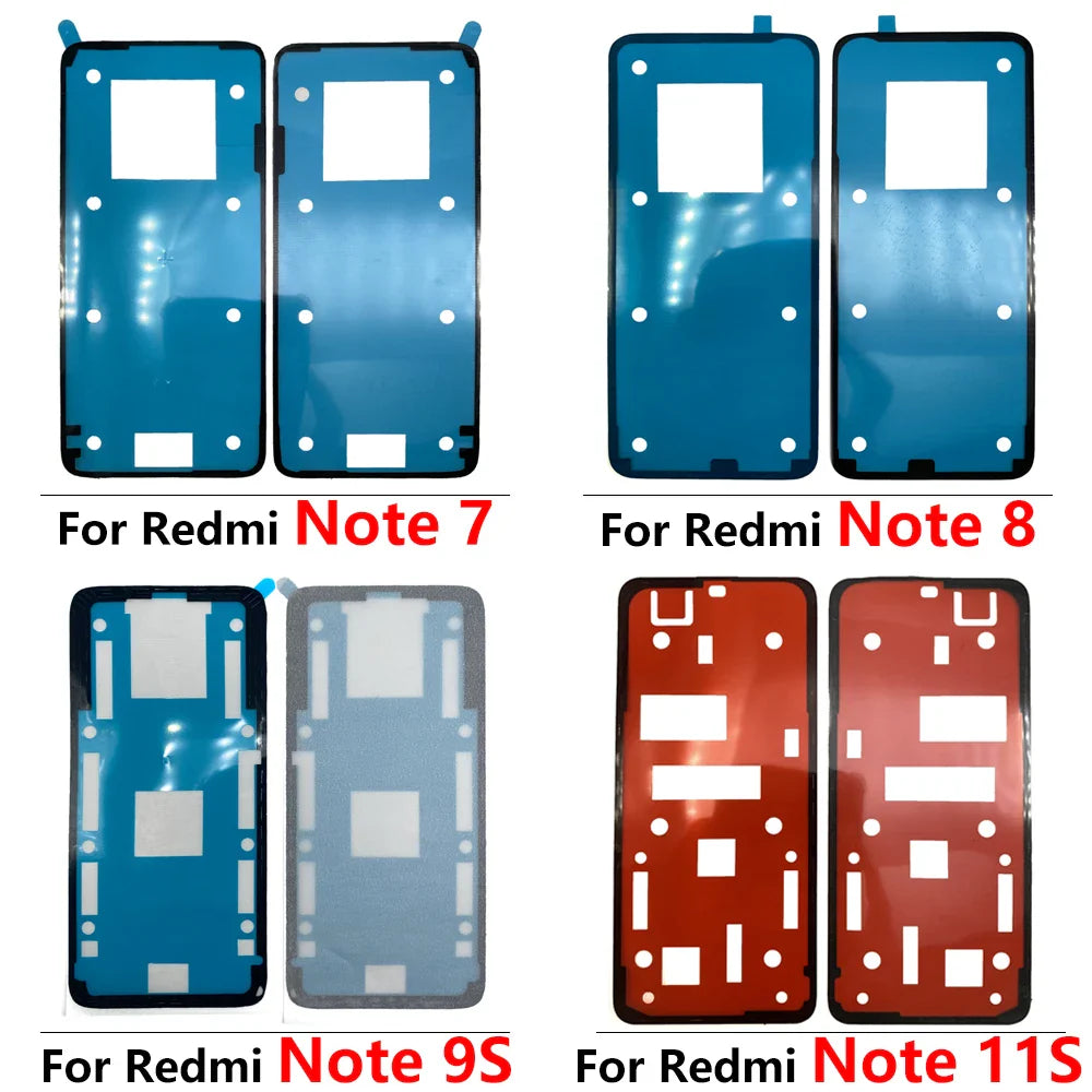 NEW Tested Waterproof  Adhesive Back Housing Battery Cover Glue Stickers For Xiaomi Redmi Note 10 7 8 9 11 4G 12 Pro Plus 11S 9S