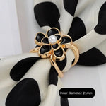 Load image into Gallery viewer, Crystal Scarf Buckle Fashion DIY Alloy Brooches Knotting Artifact Multifunctional Shawl Ring Clip Jewelry Accessories
