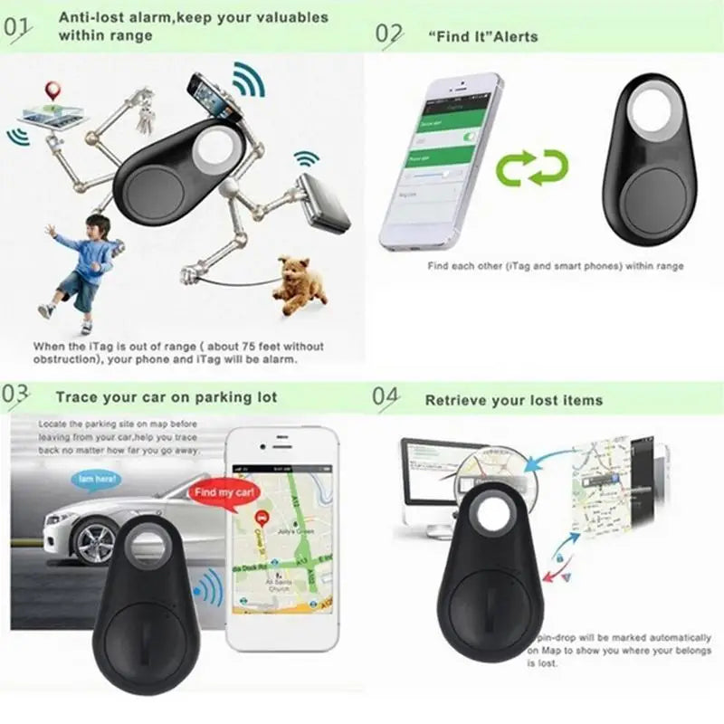 Smart Mini GPS Tracker Cat Dog Anti-Lost Tag Pets Articles Wallet Key Collar Locator Wireless Kids Tracking Device Accessories