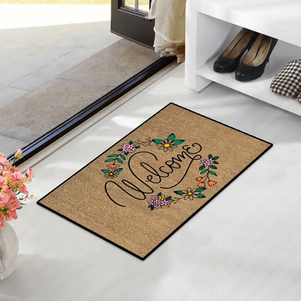 Crystal velvet door mat, non slip bathroom mat, absorbent and machine washable balcony mat