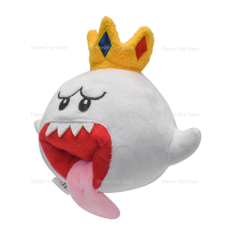 2 Styles Anime Mario Plush Boo Crown Boo Stuffed Toys Anime Doll Plushie Best Gifts for Children Kids Birthday Gifts