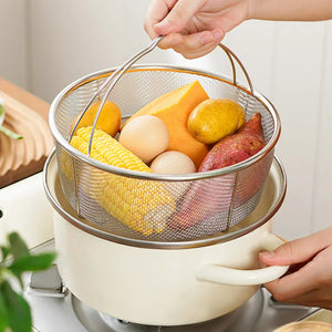 Multipurpose Kitchen Storage Organizer Trellis 304 Stainless Steel Steamer Basket Container Organizers Items Food Containers