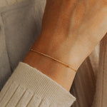 Load image into Gallery viewer, eManco Simple Women's Ball Chain Bracelet Jewelry Layered Fine Bead Chain Bracelet Ladies Stainless Steel Chain
