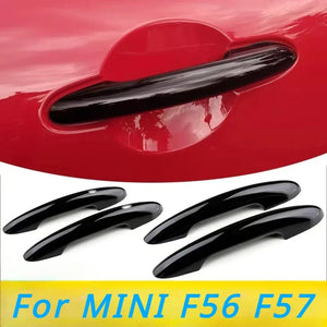 2PCS In Set Gloss Black Door Handle Cover Sticker Trim For MINI Cooper S JCW F56 F57 Car-Styling Exterior Parts Accessories