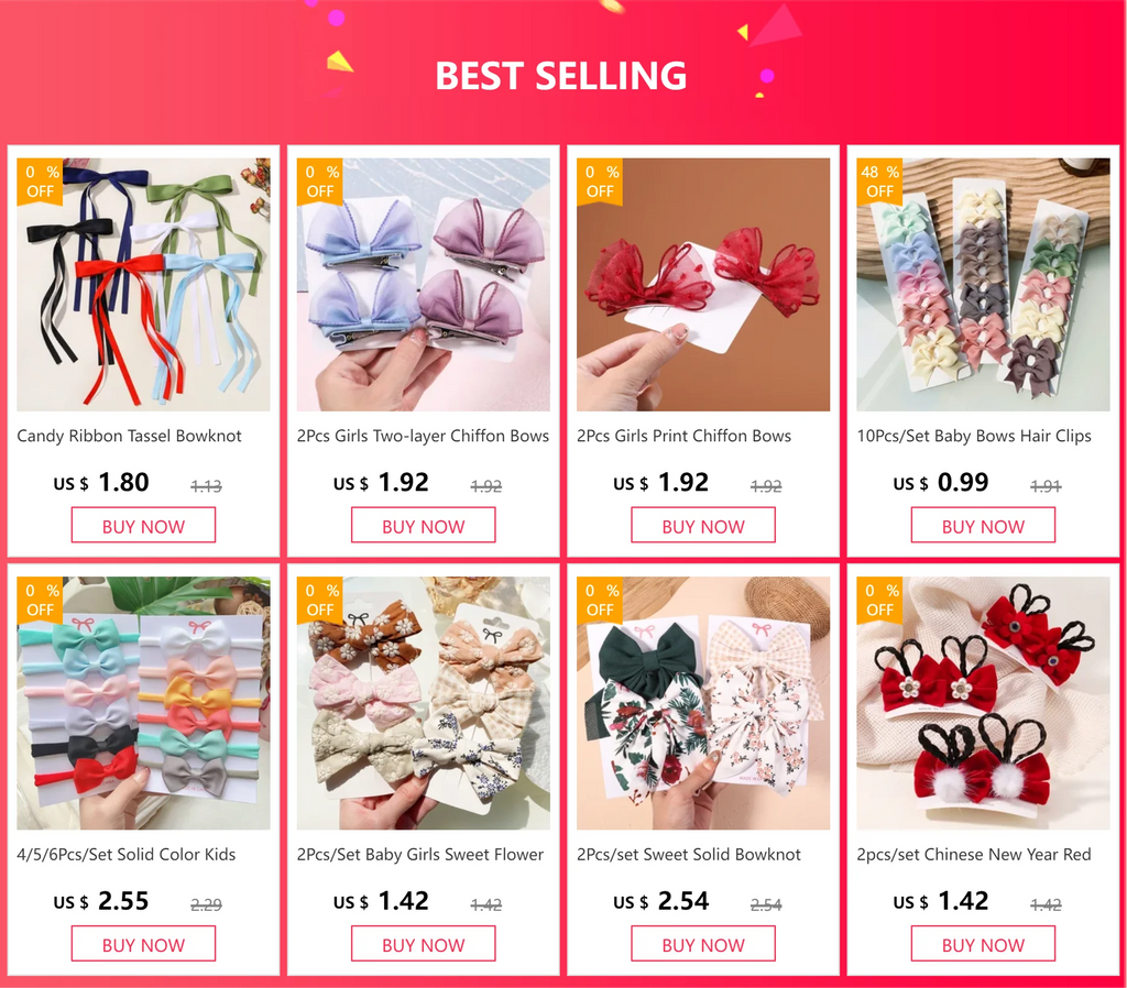 2pcs/set New Girls Kids Gauze Bow Hairpin Rabbit ears Hair Clips Princess Hair Accessories Baby Barrettes Wholesale