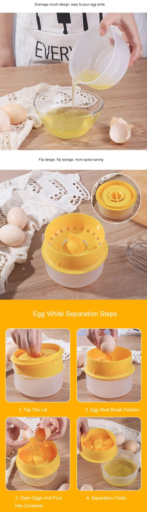 Egg Yolk Separator And Clear Kitchen Gadgets Egg Separator Baking Tools Large Capacity Kitchen Accessories