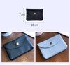 Leather Mini Envelope Change Pocket Simple Buckle Cowhide Large Capacity Card Bag Women's Coin Wallet Bank Card Earphone Bag