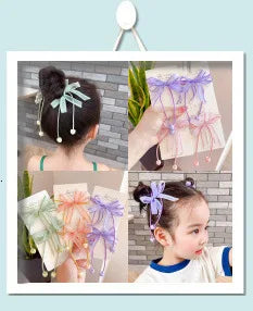 2PCS Colorful Hand-painted Graffiti Fruits Cute Girls Kids Elastic Hair Bands Hair Accessories Children Hair Ties Baby Headwear