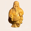 Boxwood Carved Originality【The God of Wealth】Bring Wealth and Lucky Home Decoration Office Accessories Car Ornaments Tea Pet