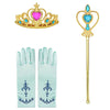 Baby Girls Elsa Anna Princess Accessories Kids Magic Wand Crown Cosplay Snow White Rapunzel Tiara Gloves Party Supplies Sets