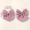 1Pcs Solid Color Cotton Hair Bows With Clip For Children Girls Handmade Hairpins Barrettes Headwear Kids Hair Accessories Gifts