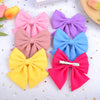 1Pcs Solid Color Cotton Hair Bows With Clip For Children Girls Handmade Hairpins Barrettes Headwear Kids Hair Accessories Gifts