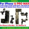 Original Clean iCloud For iPhone 12 Pro Max Motherboard 12MINI Logic Board with Full Chips iOS System Mainboard Support Update