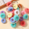 5Pcs/lot New Elastic Hair Band Hair Tie for Girl Plush Color Matching Hair Rope Children's Ponytail Support Headwear Accessories