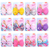 1 Pcs 4.5" jojo clip JoJo Bows Jojo Siwa Rainbow Printed Knot Ribbon Bow Hair Clip Children Hair Accessories  972-J